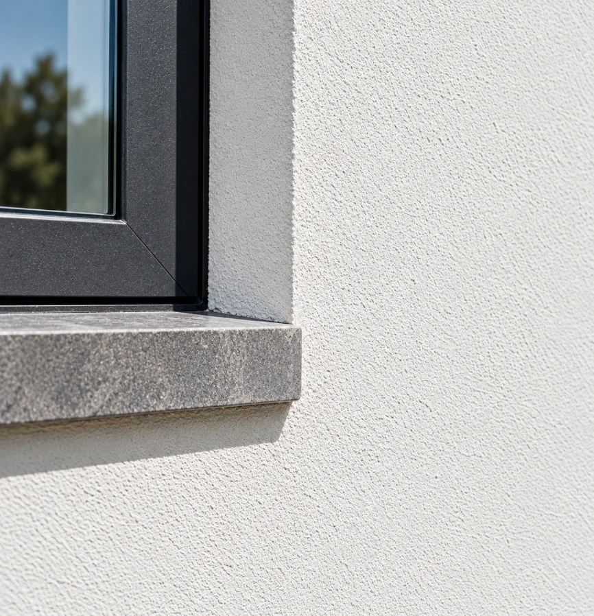Acabado de Waxtard Blanco Absoluto limpio y uniforme junto a una ventana