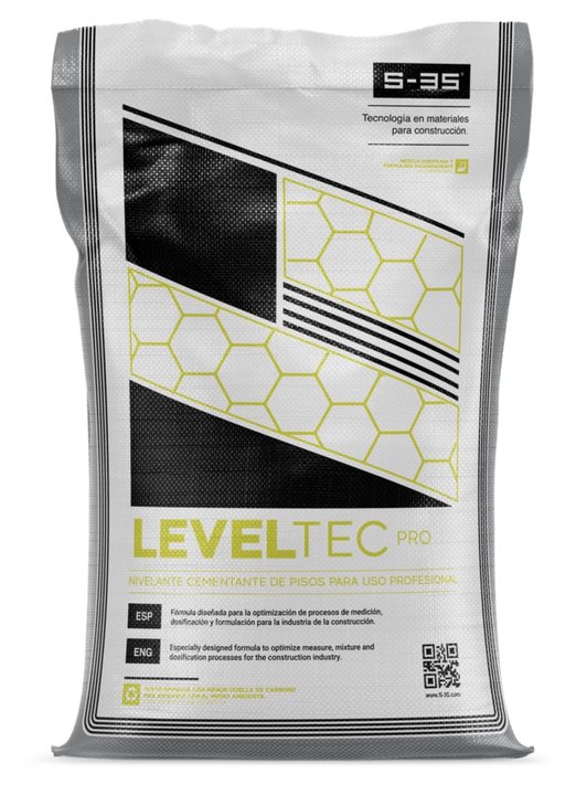 Saco de 35 kg de Leveltec Pro, nivelante cementante de pisos